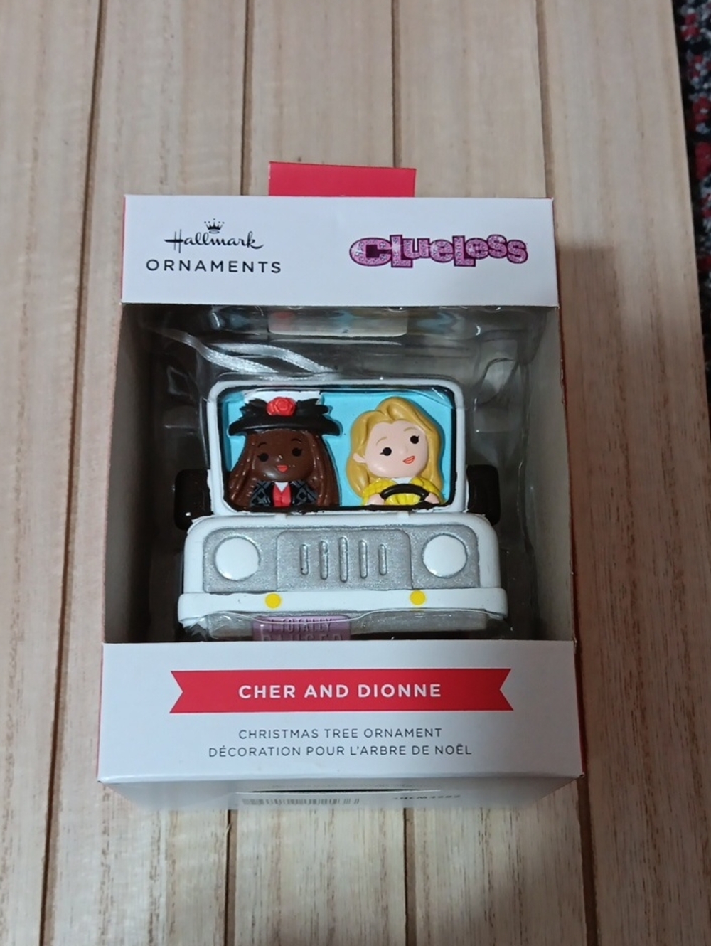 Hallmark Clueless White Jeep Ornament with Cher And Dionne Characters